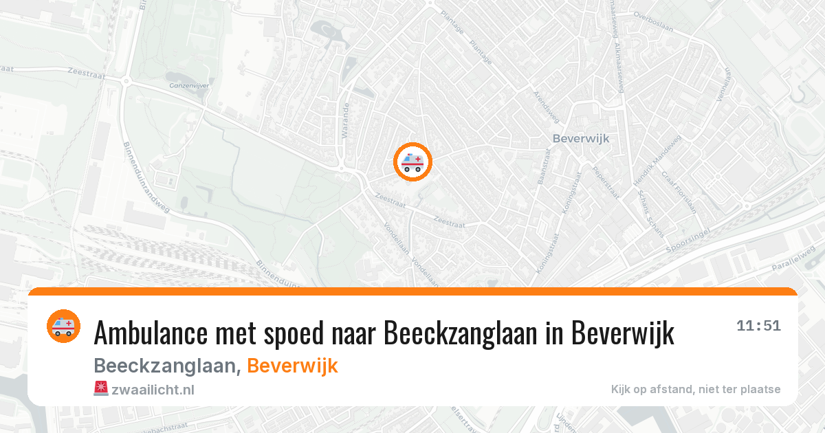 Ambulance met spoed naar Beeckzanglaan in Beverwijk — 27 jul 2026