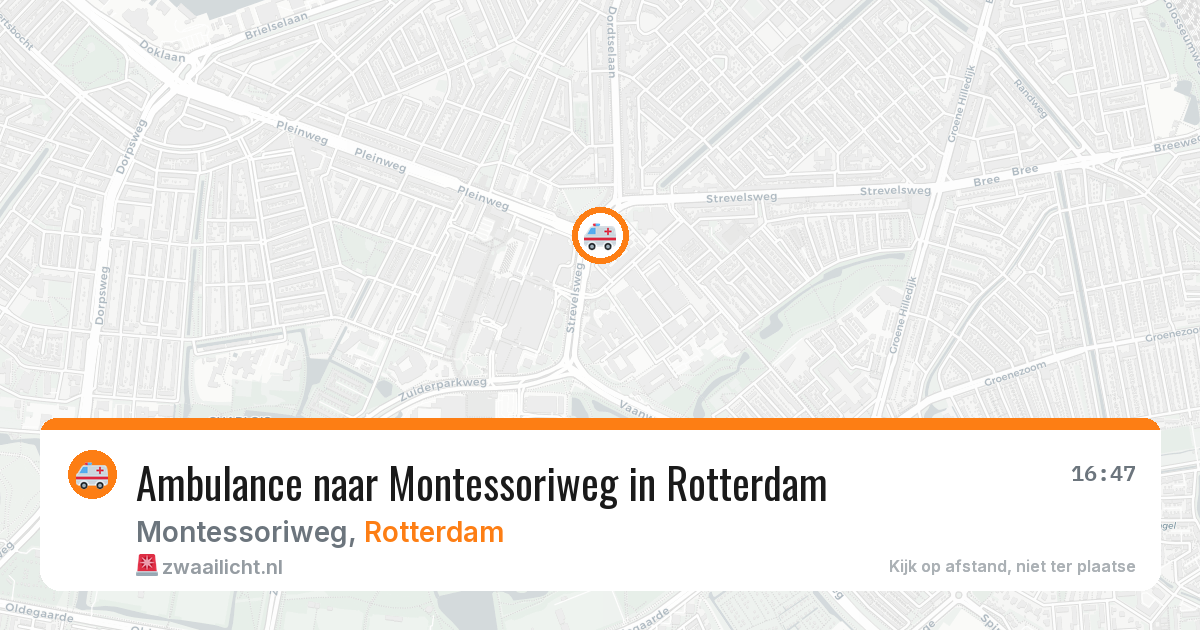 Ambulance naar Montessoriweg in Rotterdam — 31 jul 2026