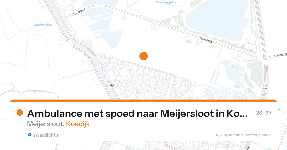 Ambulance met spoed naar Meijersloot in Koedijk — 22 aug 2026