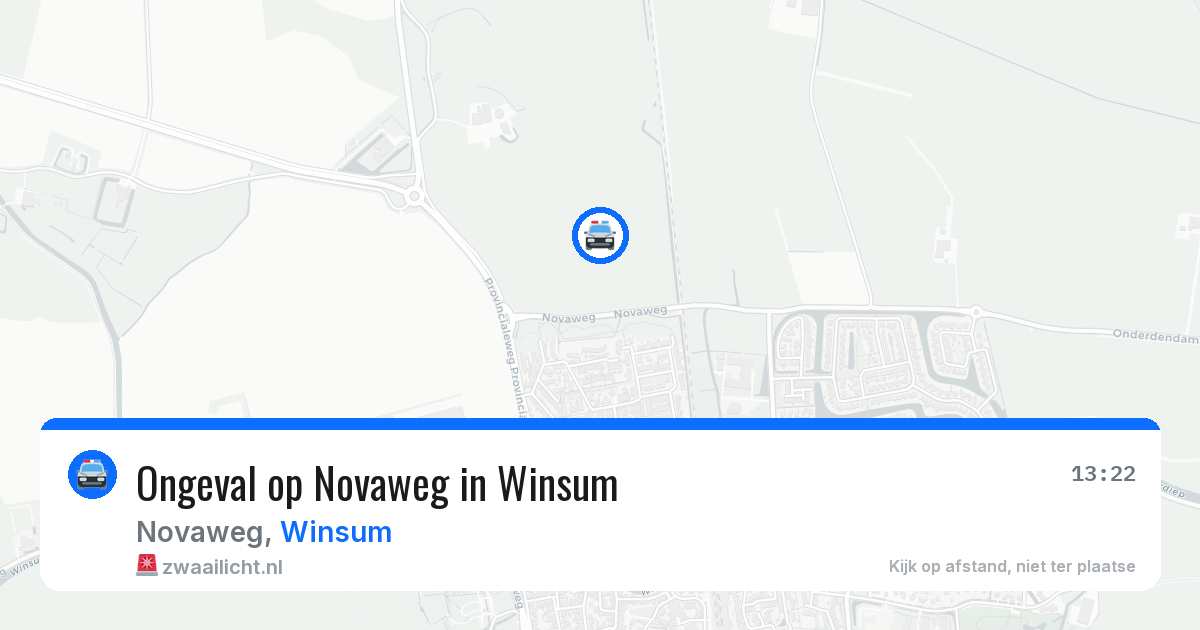 Ongeval op Novaweg in Winsum — 17 mrt 2026