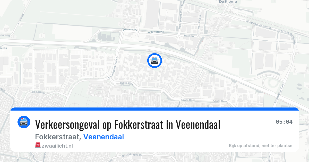 Verkeersongeval op Fokkerstraat in Veenendaal — 10 jul 2026