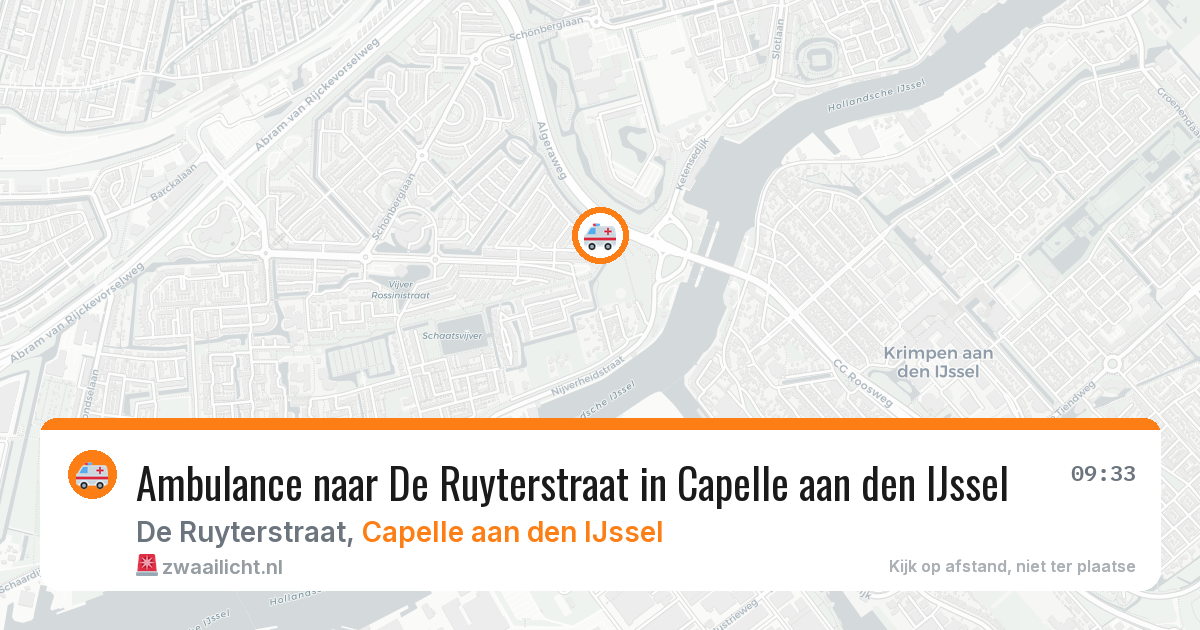 Ambulance naar De Ruyterstraat in Capelle aan den IJssel — 20 mei 2026