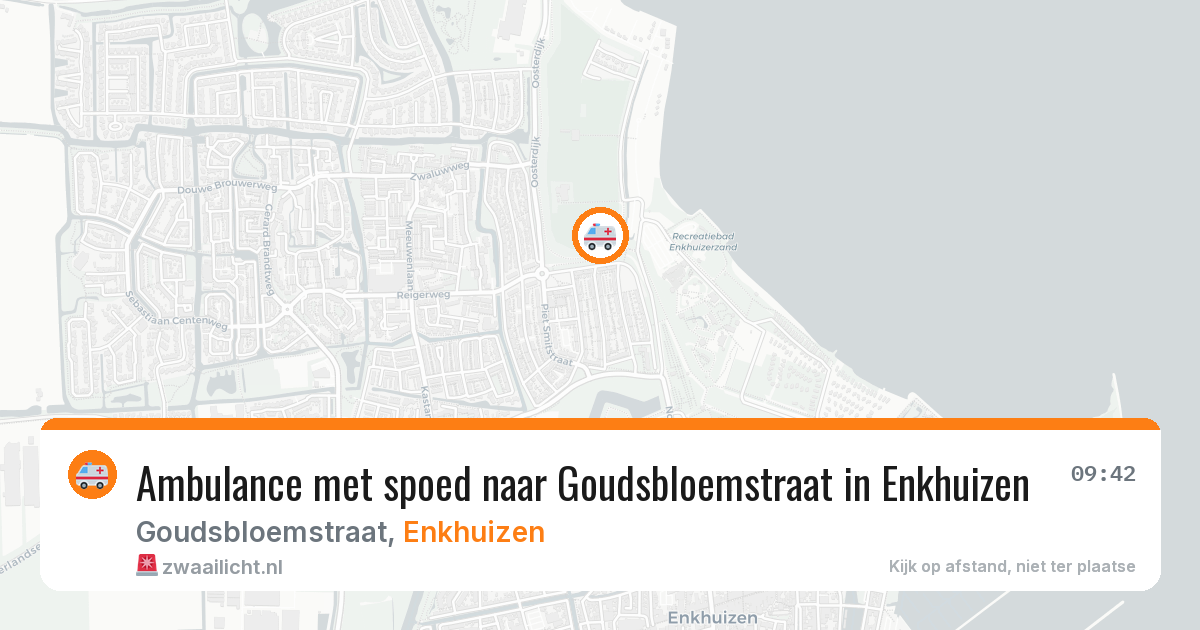 Ambulance met spoed naar Goudsbloemstraat in Enkhuizen — 2 jun 2026