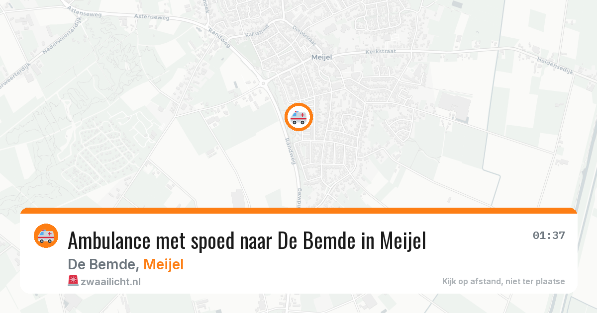 Ambulance met spoed naar De Bemde in Meijel — 21 jul 2026