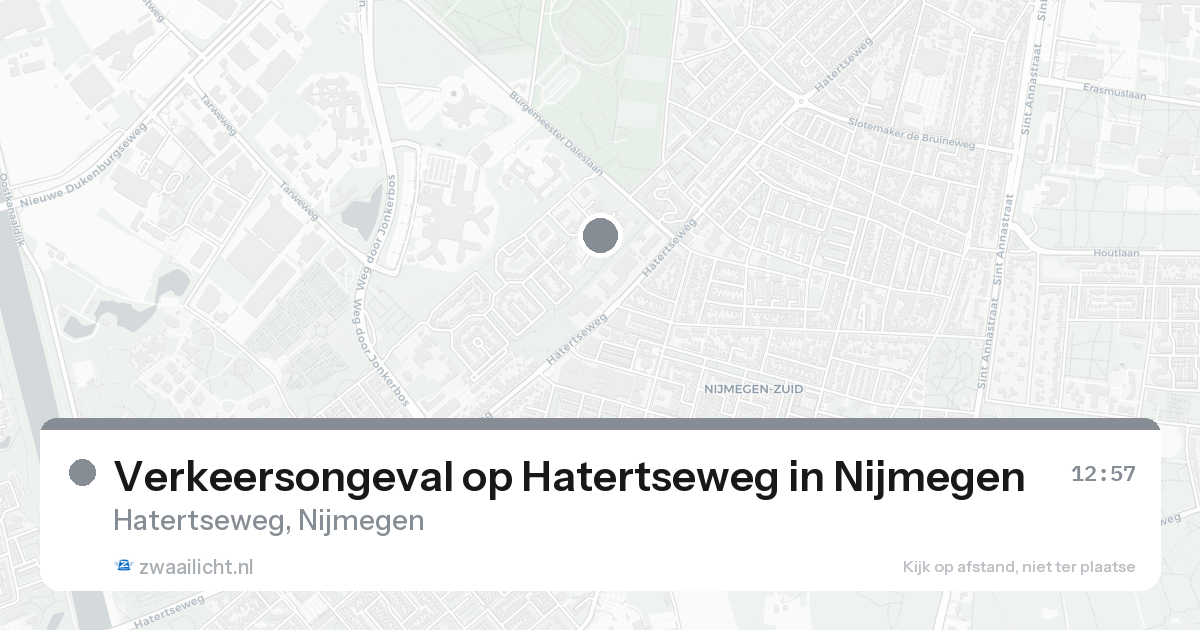 Verkeersongeval op Hatertseweg in Nijmegen — 21 aug 2026
