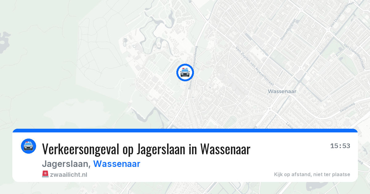 Verkeersongeval op Jagerslaan in Wassenaar — 14 jul 2026