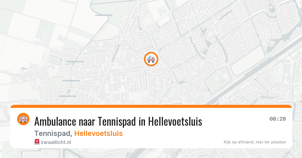 Ambulance naar Tennispad in Hellevoetsluis — 18 jul 2026