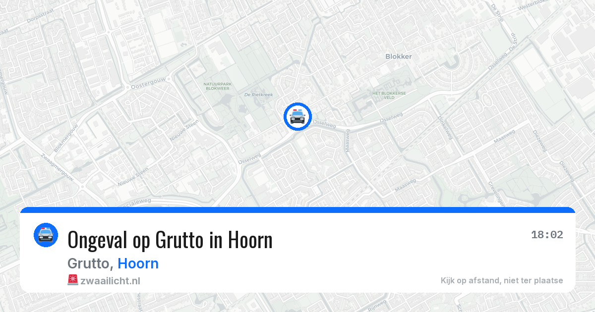 Ongeval op Grutto in Hoorn — 8 jun 2026