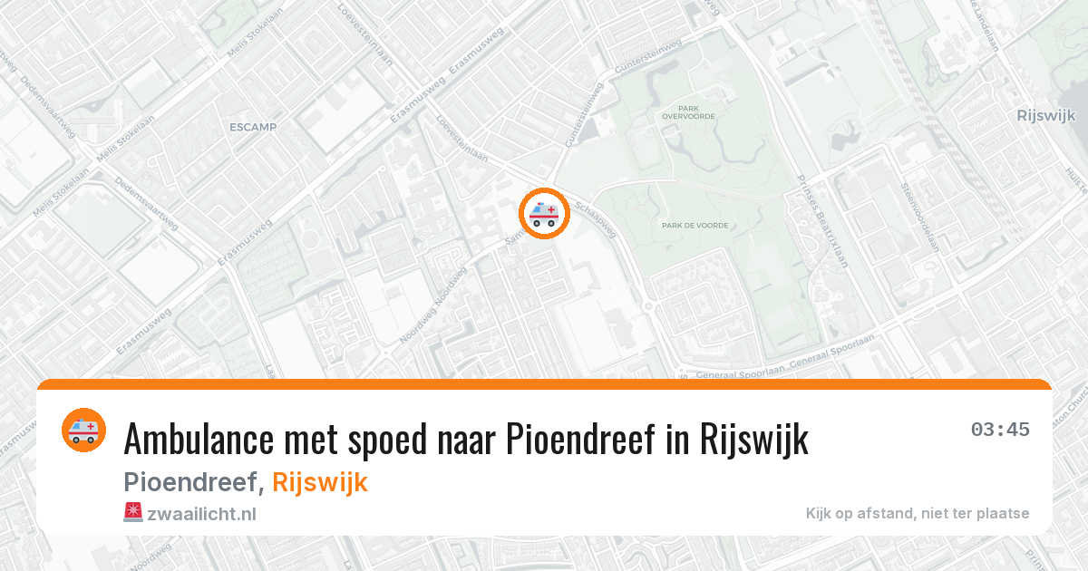 Ambulance met spoed naar Pioendreef in Rijswijk — 12 jul 2026