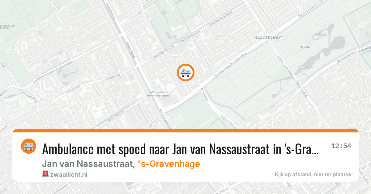 Ambulance met spoed naar Jan van Nassaustraat in 's-Gravenhage — 18 jun 2026
