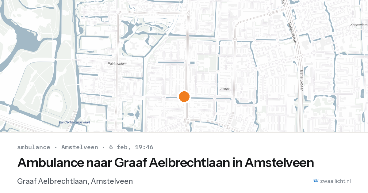Ambulance naar Graaf Aelbrechtlaan in Amstelveen — 6 feb 2026