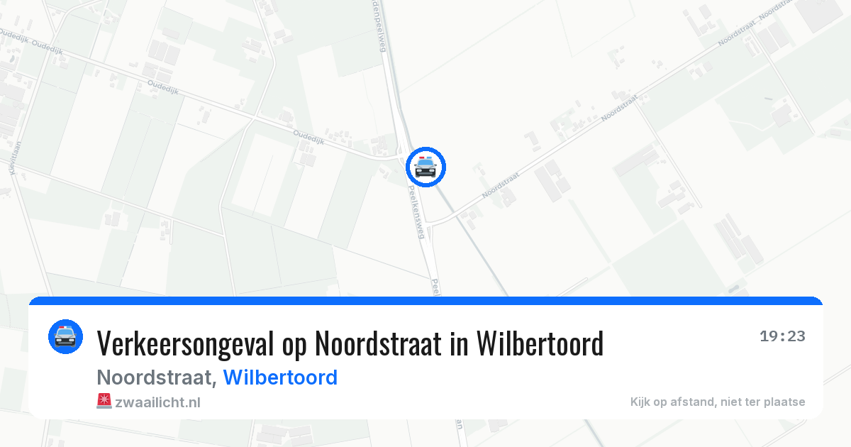 Verkeersongeval op Noordstraat in Wilbertoord — 7 jul 2026