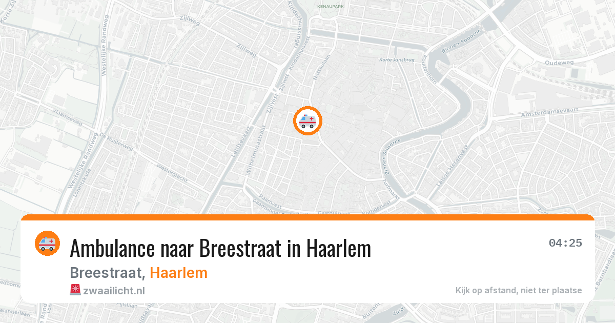 Ambulance naar Breestraat in Haarlem — 28 jun 2026