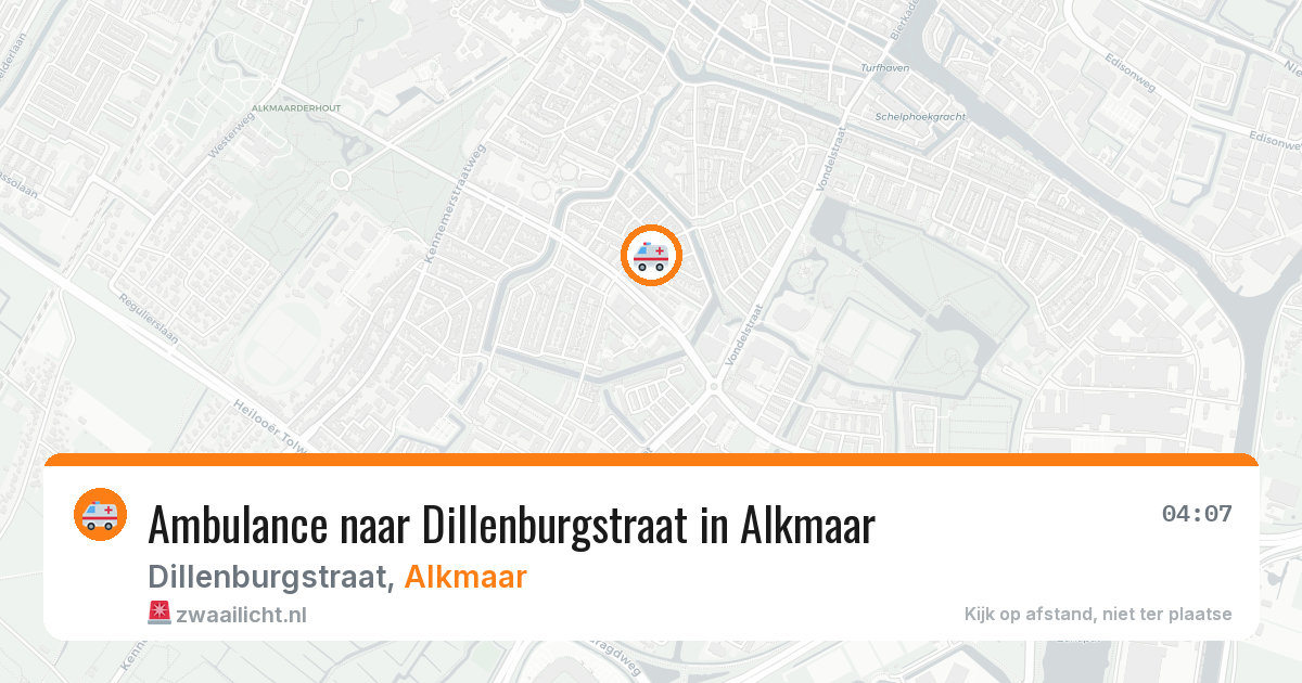 Ambulance naar Dillenburgstraat in Alkmaar — 17 jun 2026