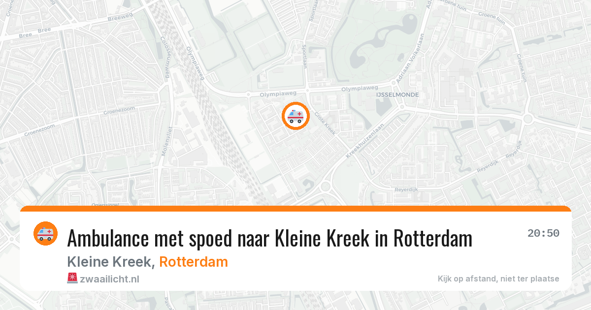 Ambulance met spoed naar Kleine Kreek in Rotterdam — 21 mrt 2026