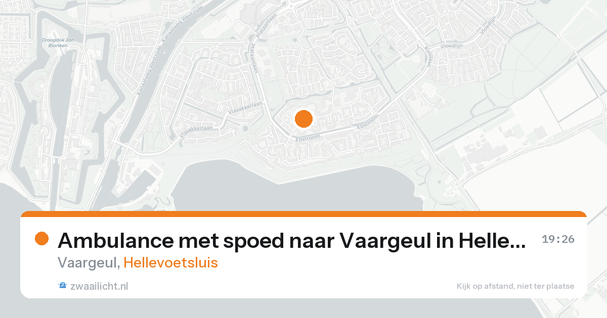 Ambulance met spoed naar Vaargeul in Hellevoetsluis — 25 aug 2026