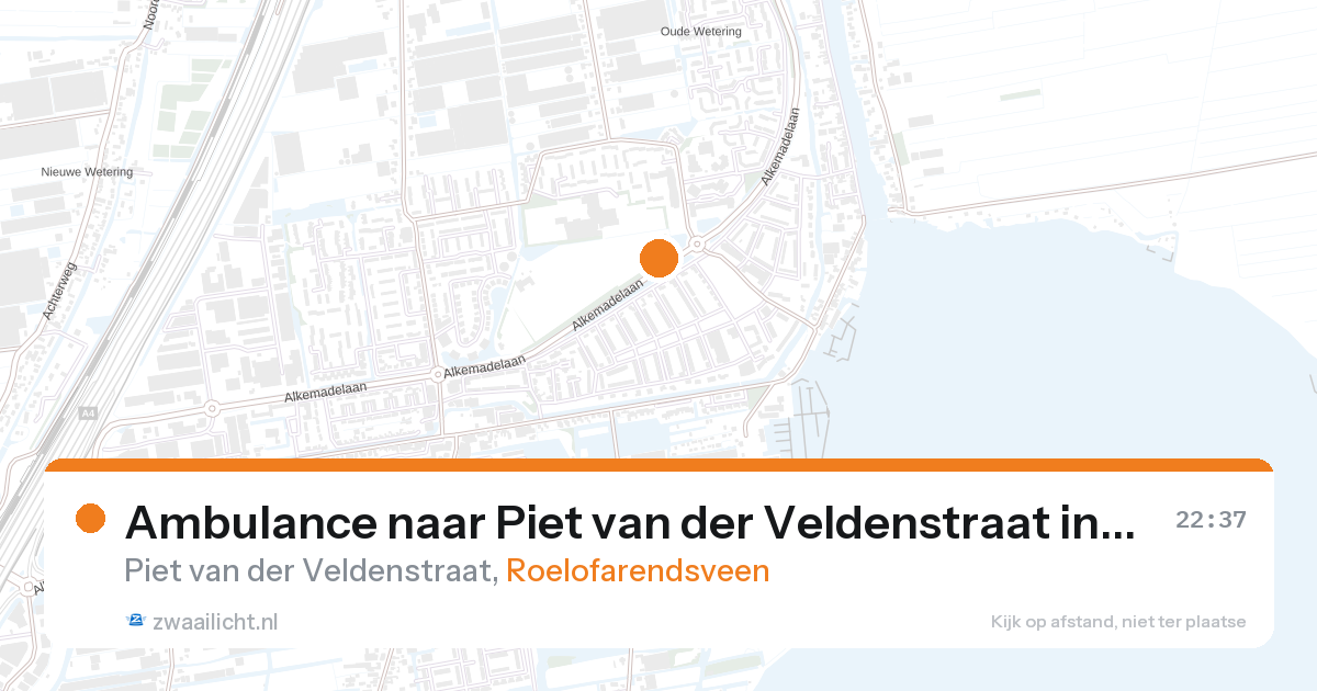 Ambulance naar Piet van der Veldenstraat in Roelofarendsveen — 23 aug 2026