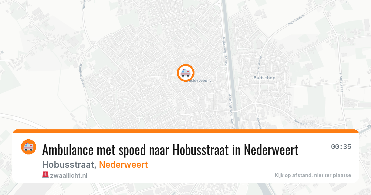 Ambulance met spoed naar Hobusstraat in Nederweert — 4 jul 2026