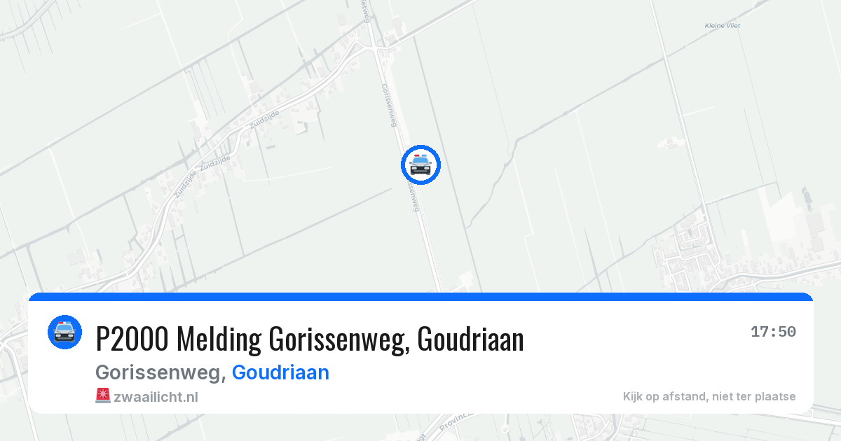 P2000 Melding Gorissenweg, Goudriaan — 14 aug 2026