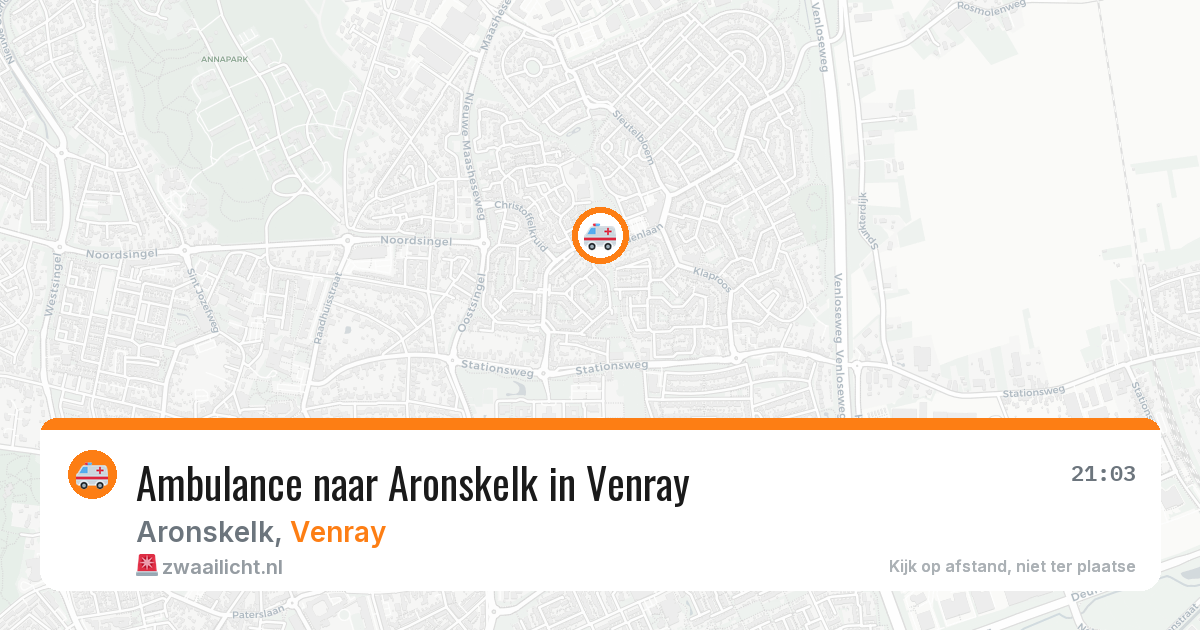 Ambulance naar Aronskelk in Venray — 30 mei 2026