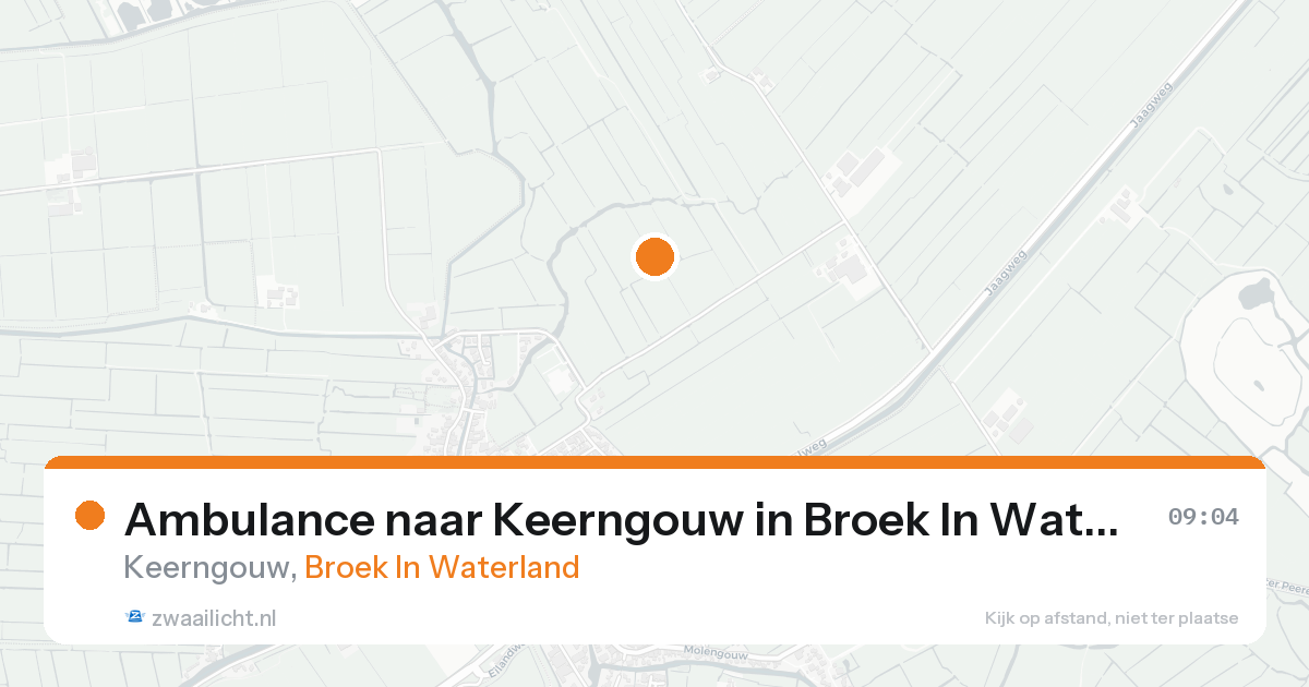 Ambulance naar Keerngouw in Broek In Waterland — 15 aug 2026