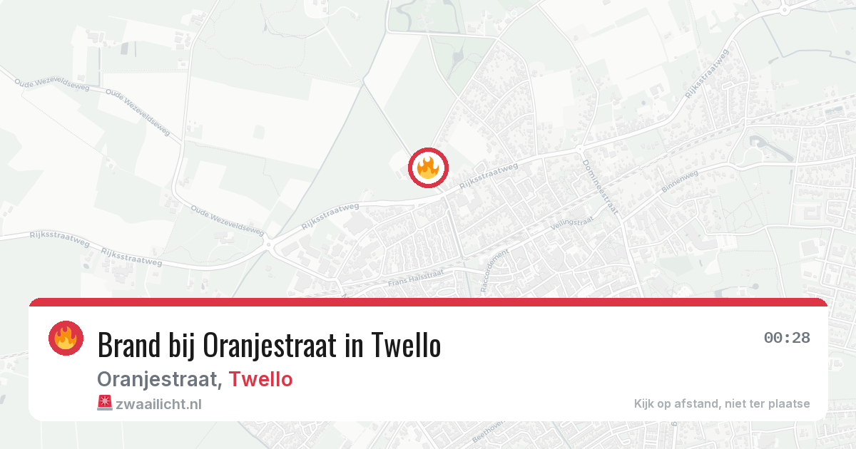 Brand bij Oranjestraat in Twello — 12 mei 2026