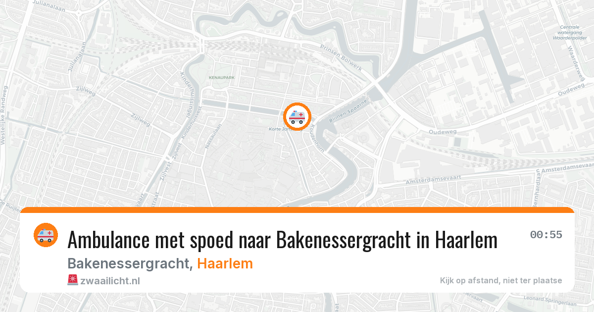 Ambulance met spoed naar Bakenessergracht in Haarlem — 2 jun 2026