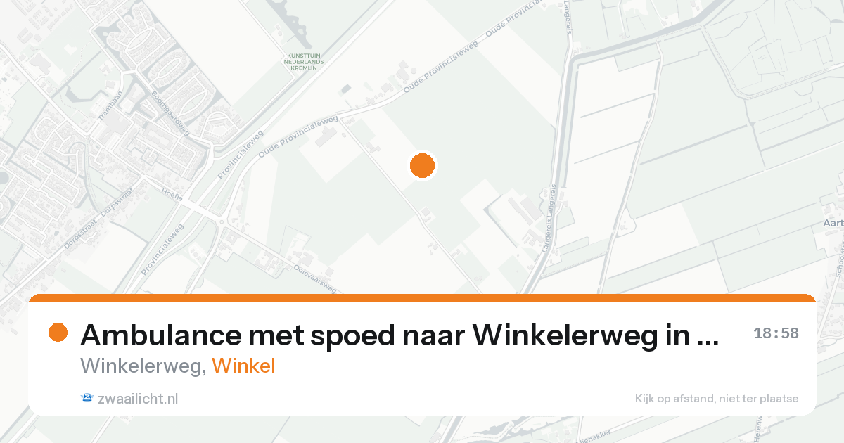 Ambulance met spoed naar Winkelerweg in Winkel — 16 aug 2026