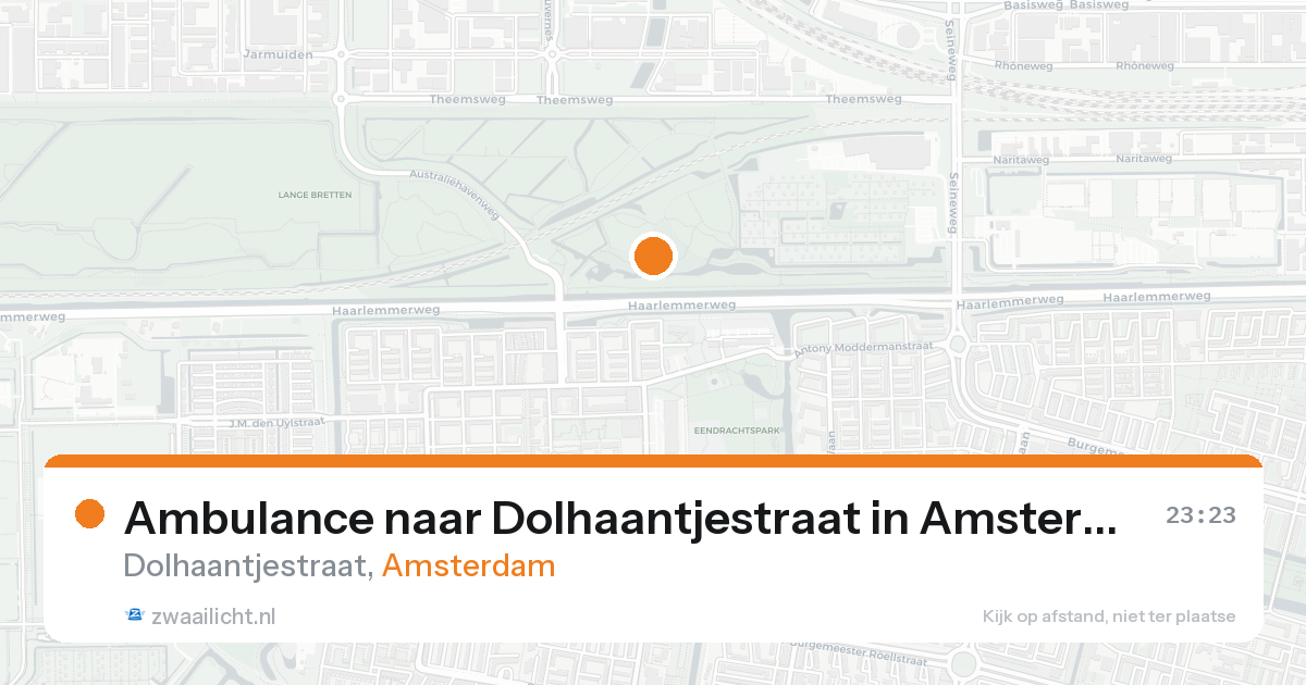 Ambulance naar Dolhaantjestraat in Amsterdam — 19 aug 2026