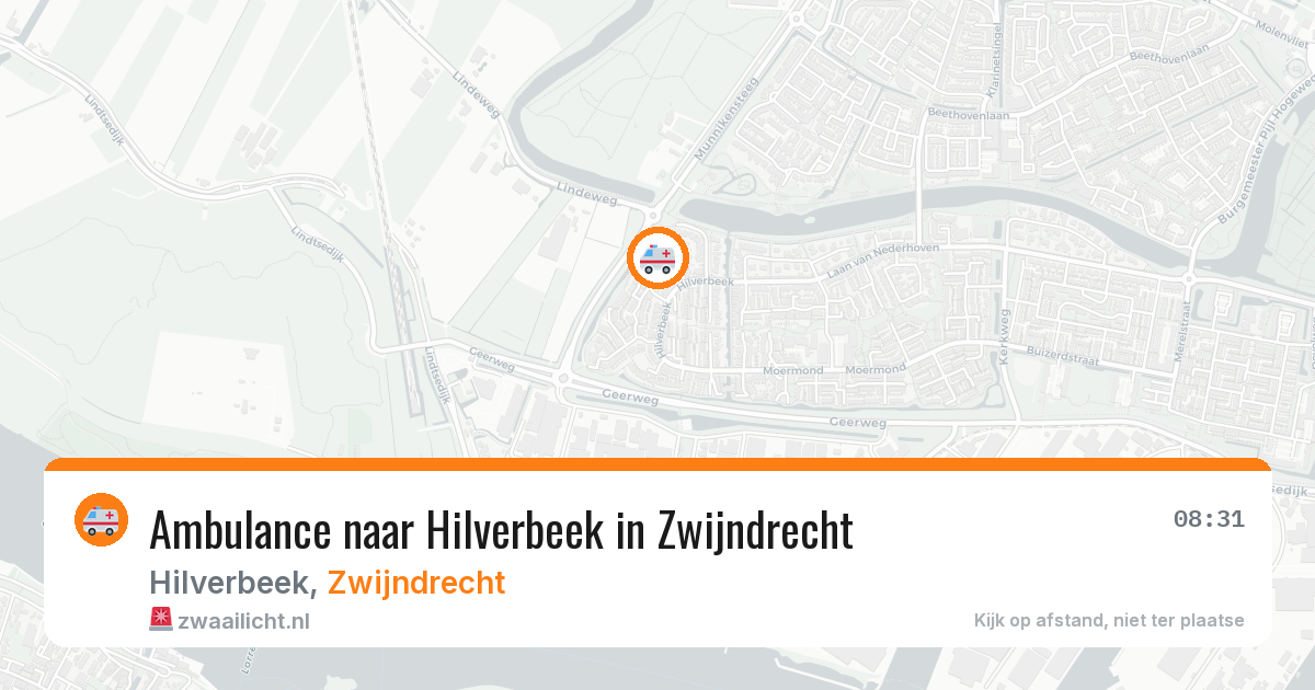 Ambulance naar Hilverbeek in Zwijndrecht — 28 apr 2026