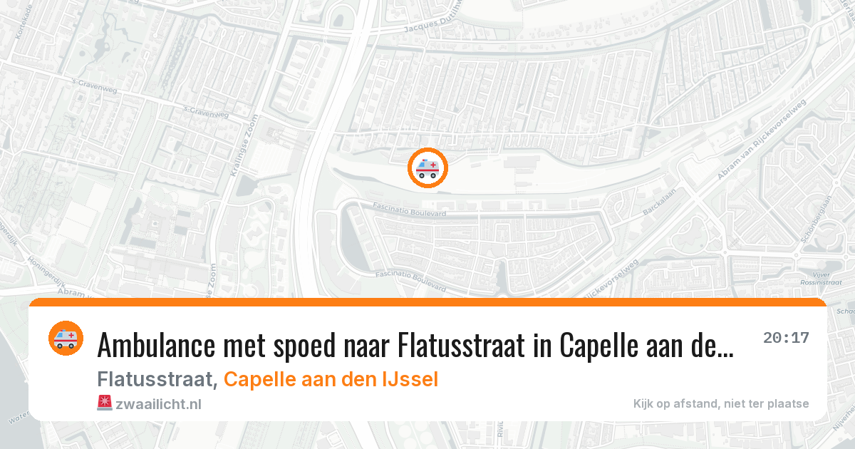 Ambulance met spoed naar Flatusstraat in Capelle aan den IJssel — 13 apr 2026