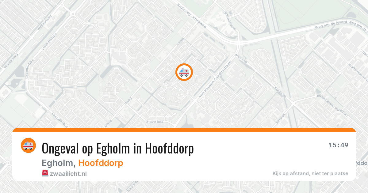 Ongeval op Egholm in Hoofddorp — 16 feb 2026