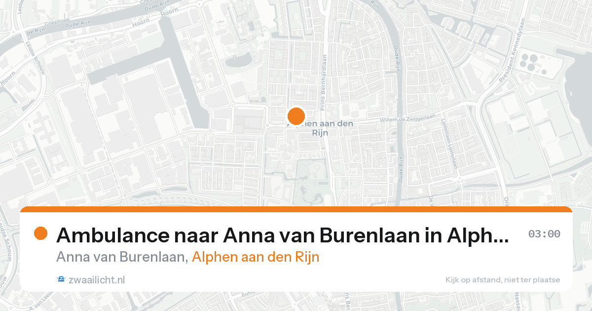 Ambulance naar Anna van Burenlaan in Alphen aan den Rijn — 22 aug 2026