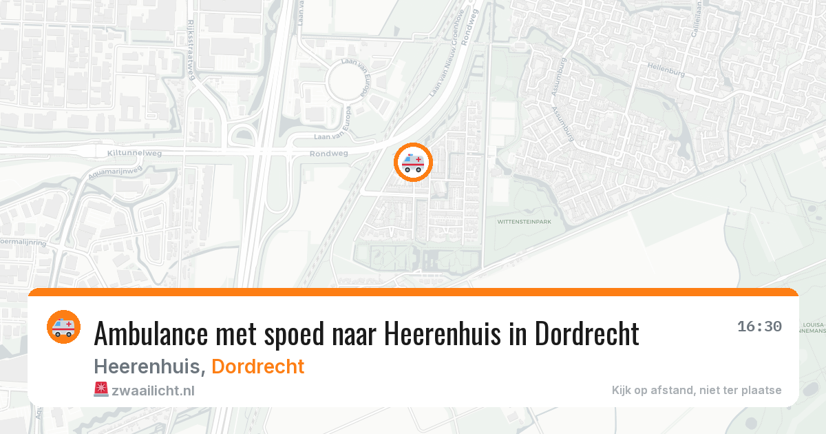Ambulance met spoed naar Heerenhuis in Dordrecht — 18 apr 2026