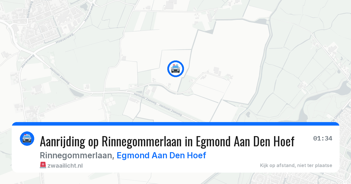 Aanrijding op Rinnegommerlaan in Egmond Aan Den Hoef — 14 jul 2026