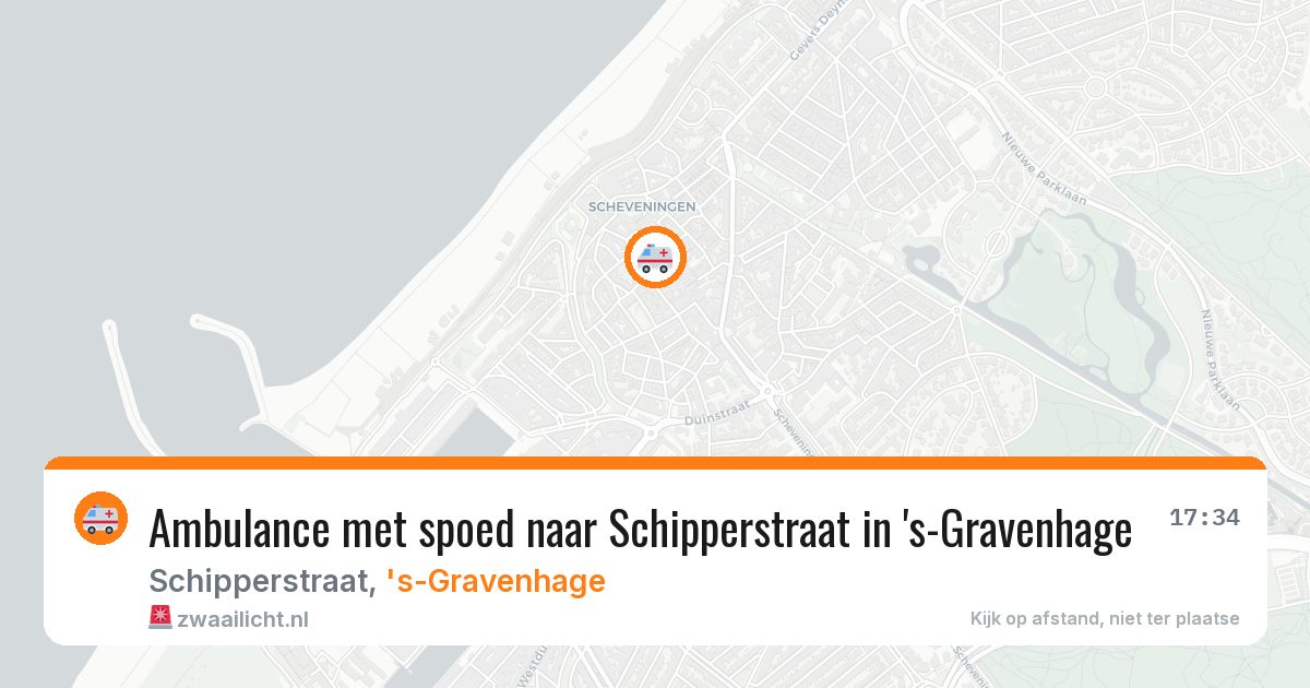 Ambulance met spoed naar Schipperstraat in 's-Gravenhage — 7 jun 2026
