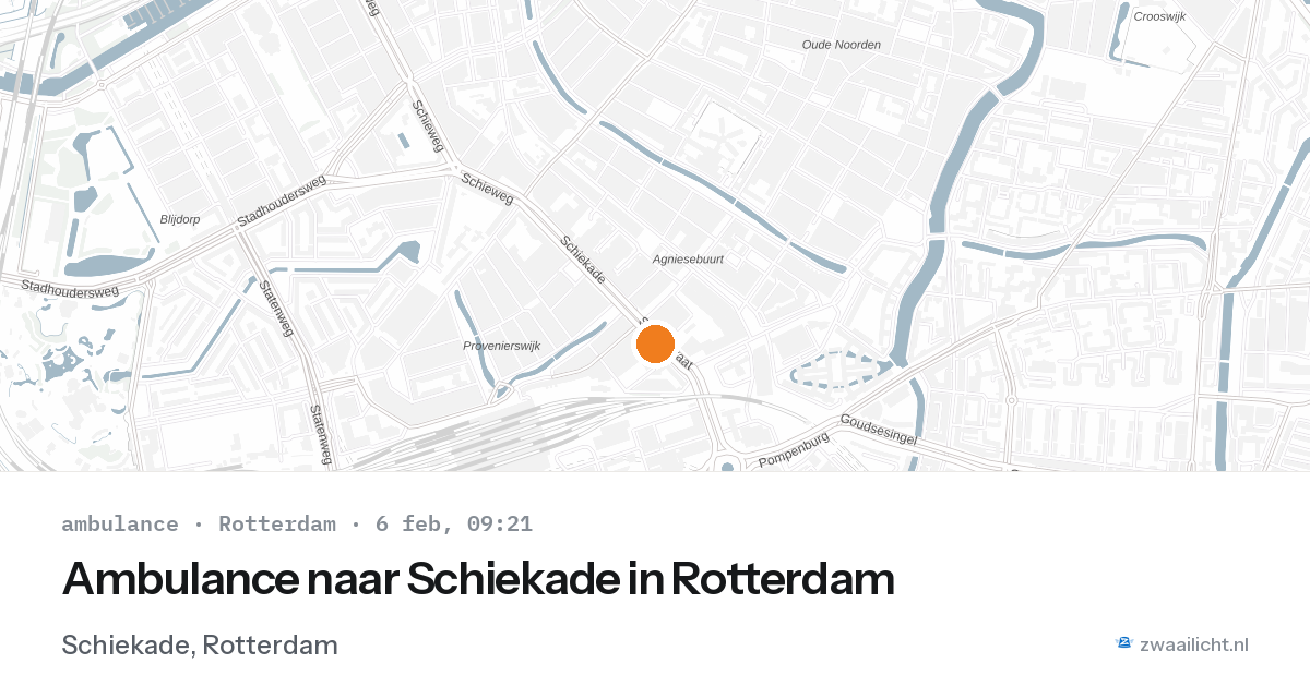 Ambulance naar Schiekade in Rotterdam — 6 feb 2026