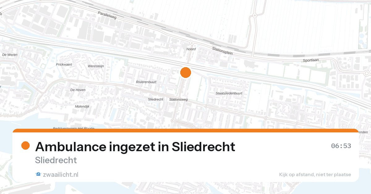 Ambulance ingezet in Sliedrecht — 19 mei 2026
