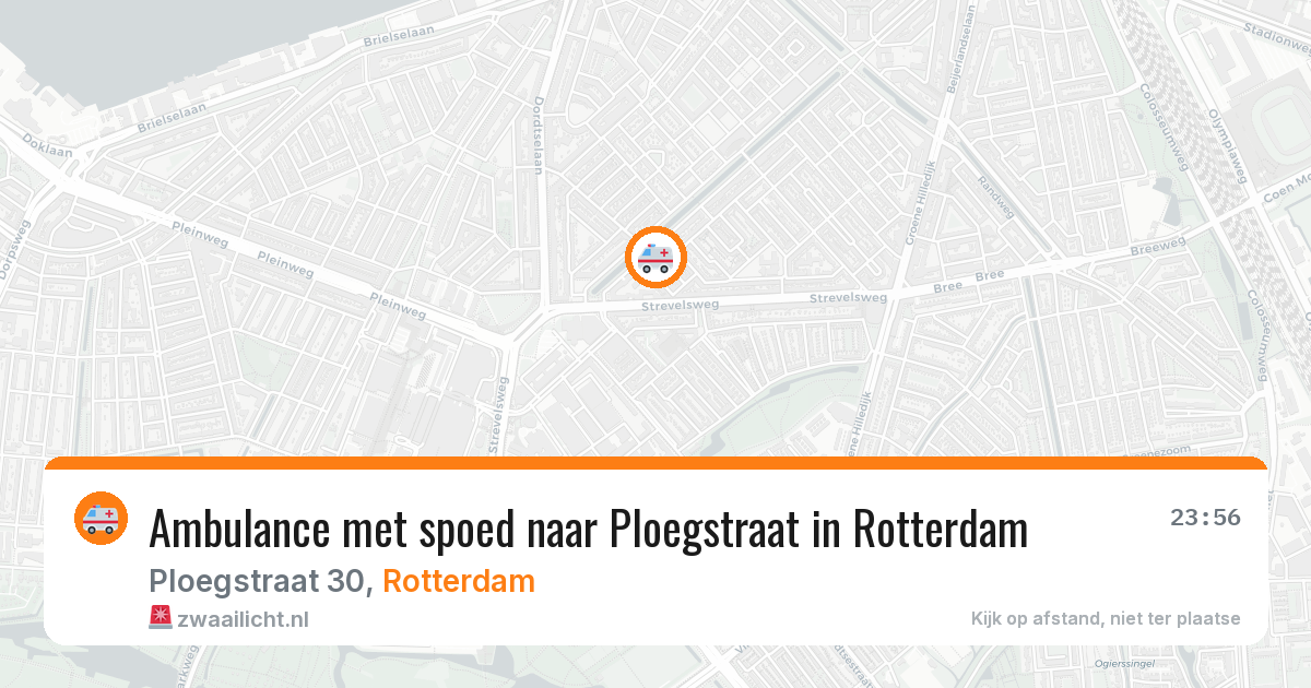 Ambulance met spoed naar Ploegstraat in Rotterdam — 18 jun 2026