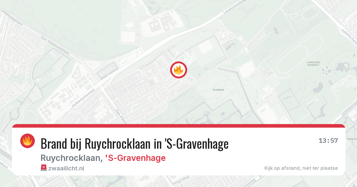 Brand bij Ruychrocklaan in 'S-Gravenhage — 11 jun 2026