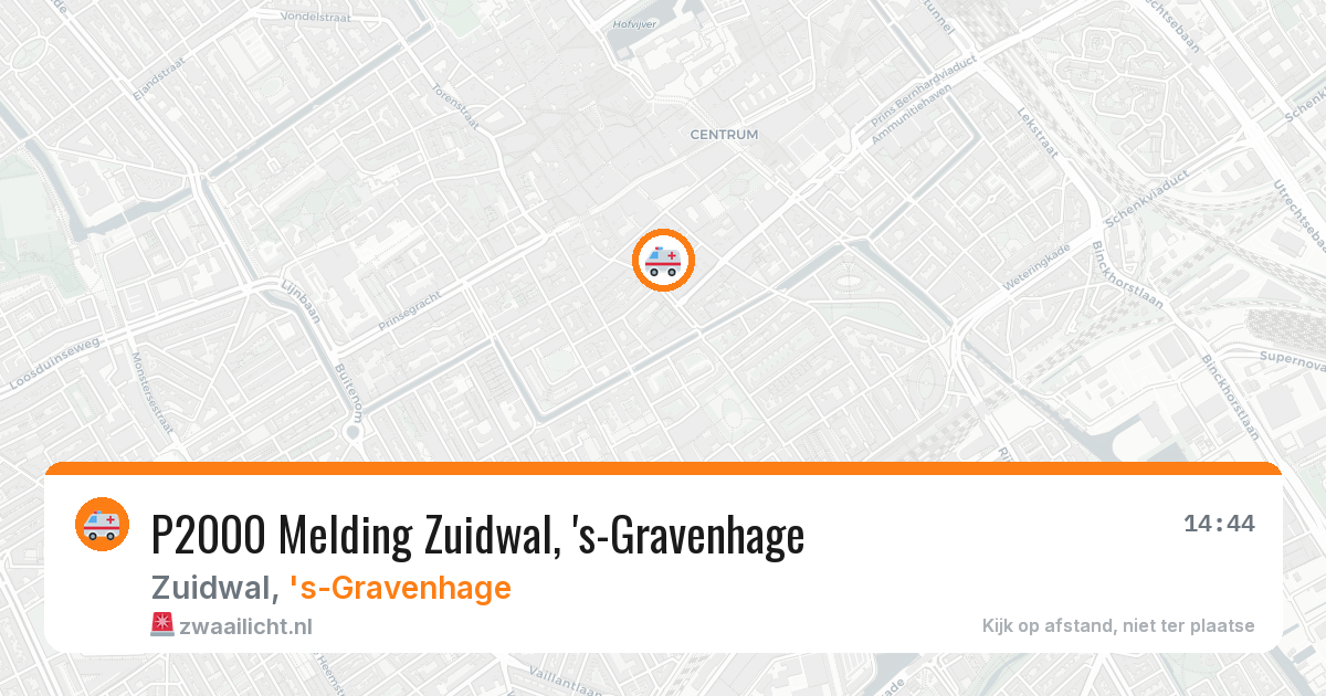 P2000 Melding Zuidwal, 's-Gravenhage — 30 apr 2026