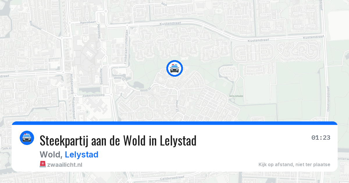 Steekpartij aan de Wold in Lelystad — 18 jul 2026
