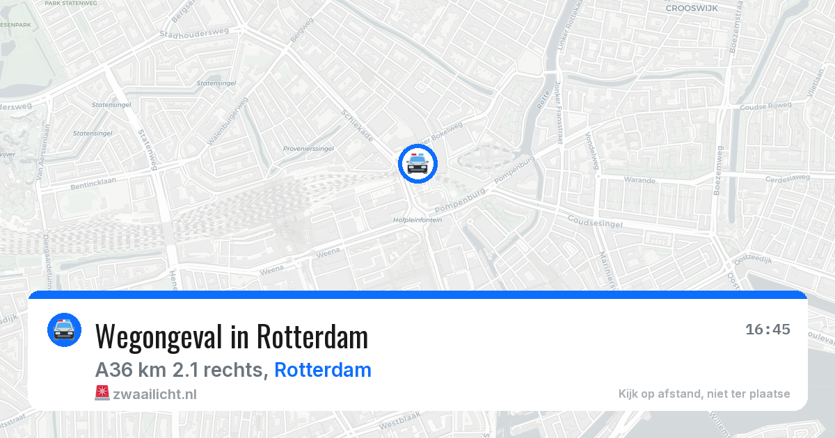 Wegongeval in Rotterdam — 1 jul 2026