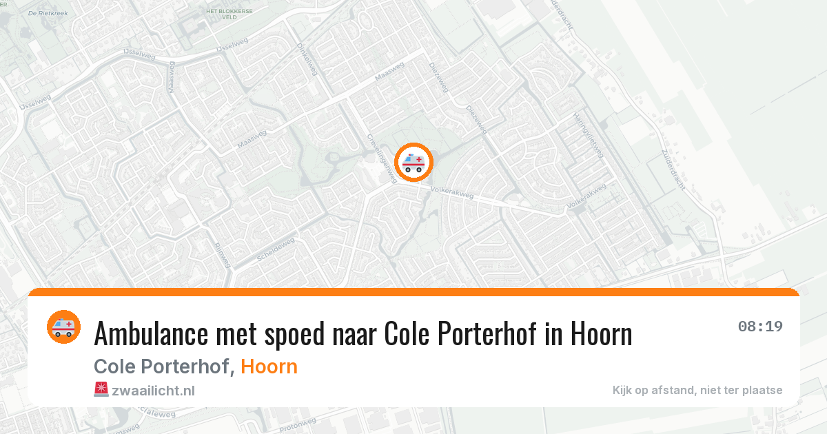 Ambulance met spoed naar Cole Porterhof in Hoorn — 23 mrt 2026