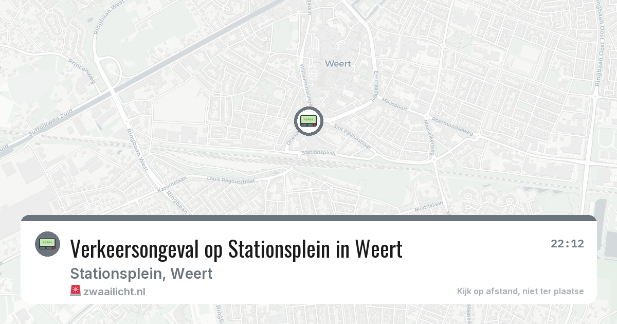 Verkeersongeval op Stationsplein in Weert — 20 jun 2026