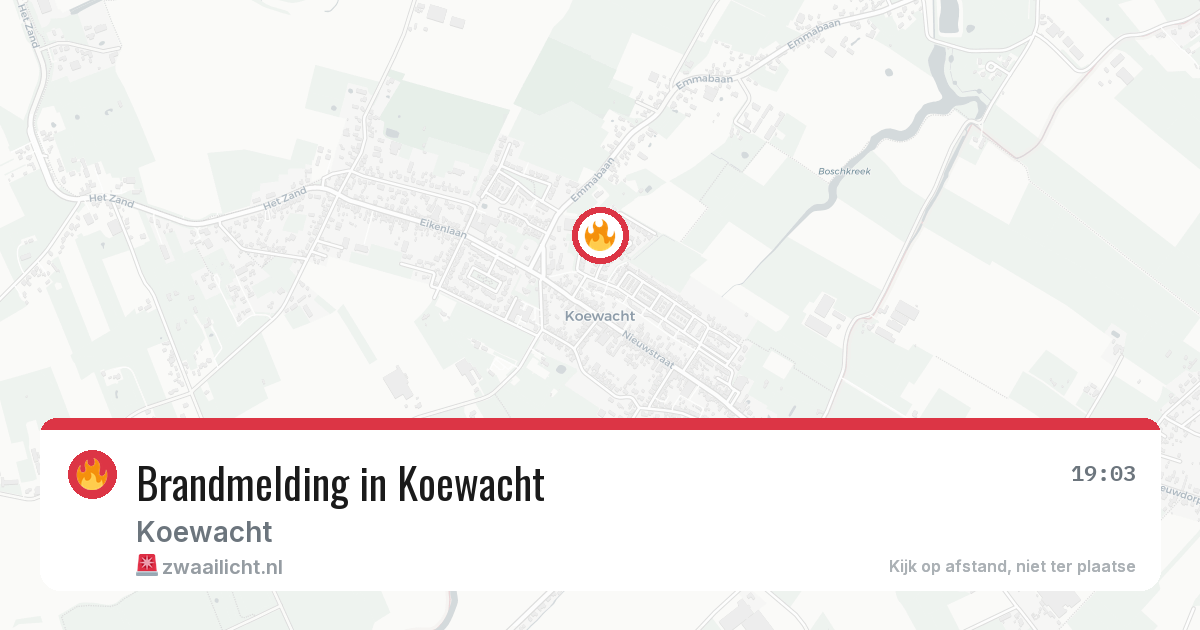 Brandmelding in Koewacht — 25 mrt 2026