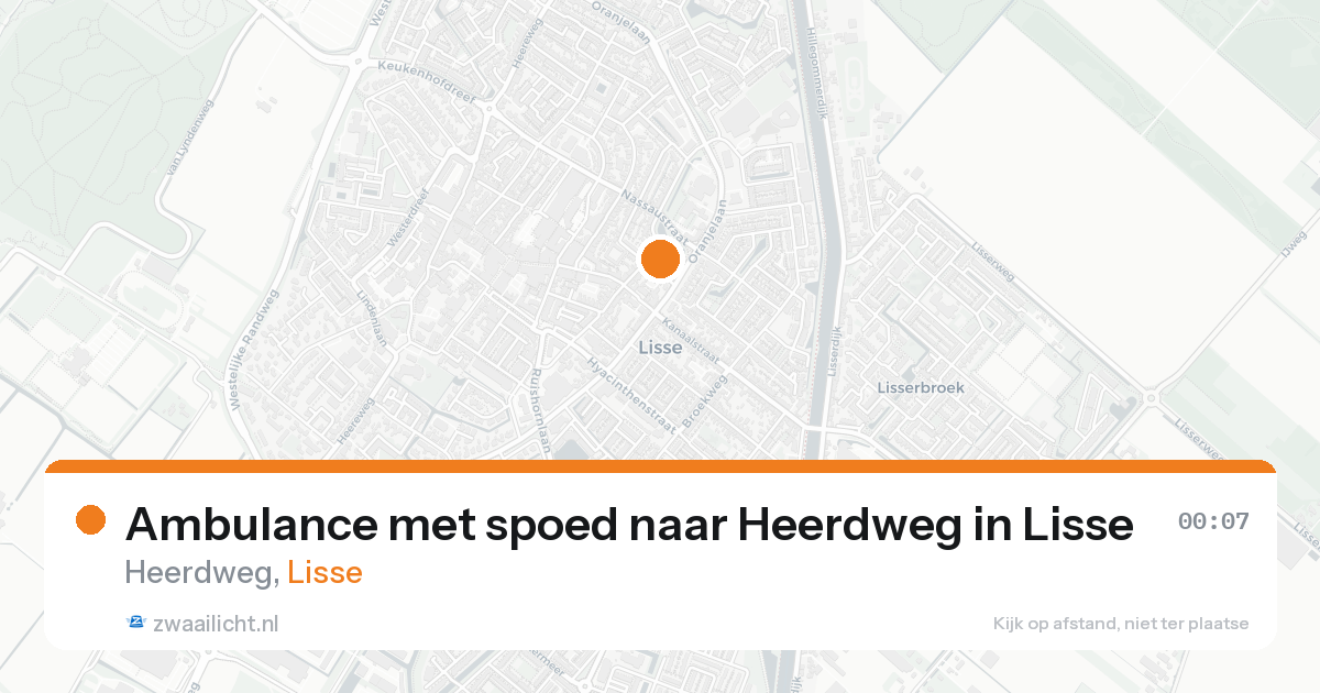 Ambulance met spoed naar Heerdweg in Lisse — 13 jun 2026