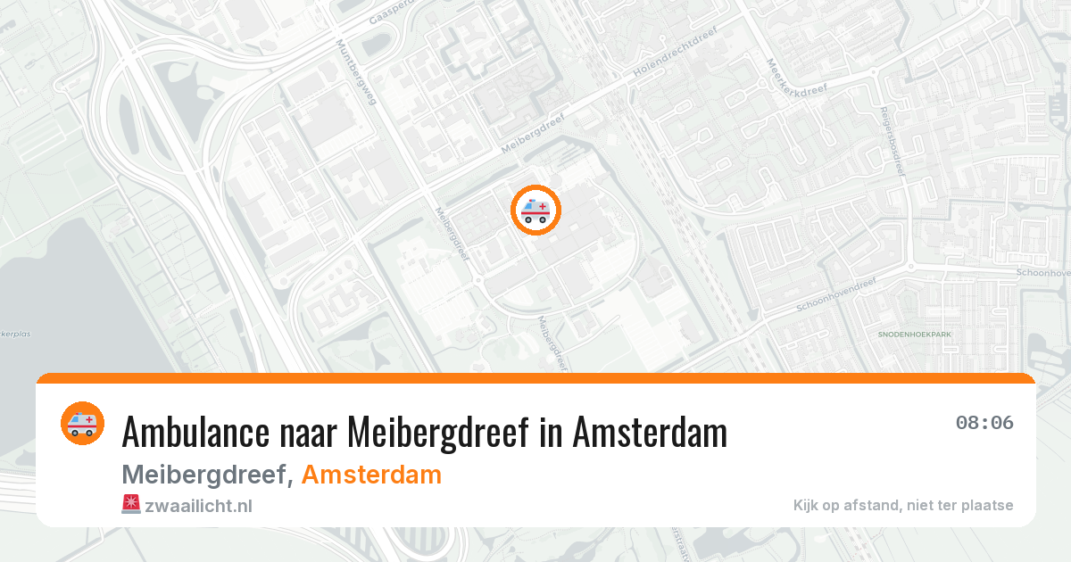 Ambulance naar Meibergdreef in Amsterdam — 25 mrt 2026
