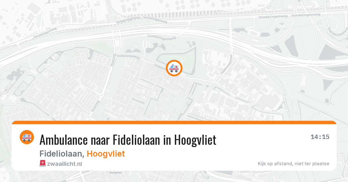 Ambulance naar Fideliolaan in Hoogvliet — 15 jul 2026