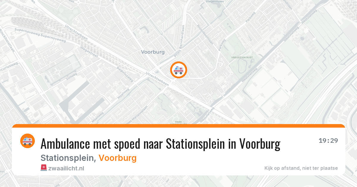 Ambulance met spoed naar Stationsplein in Voorburg — 24 mei 2026